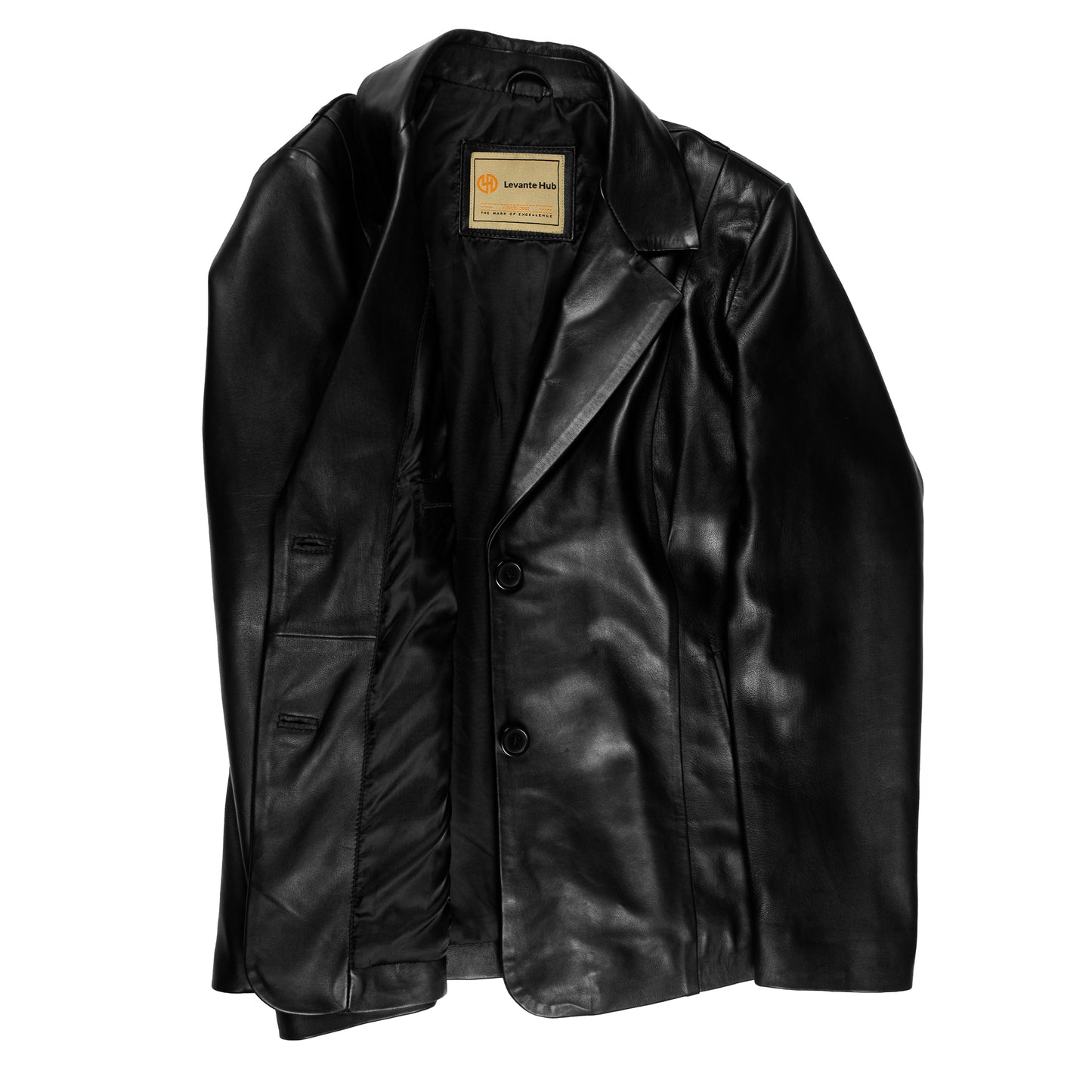 close up of Women's Celeste Lambskin Leather Blazer