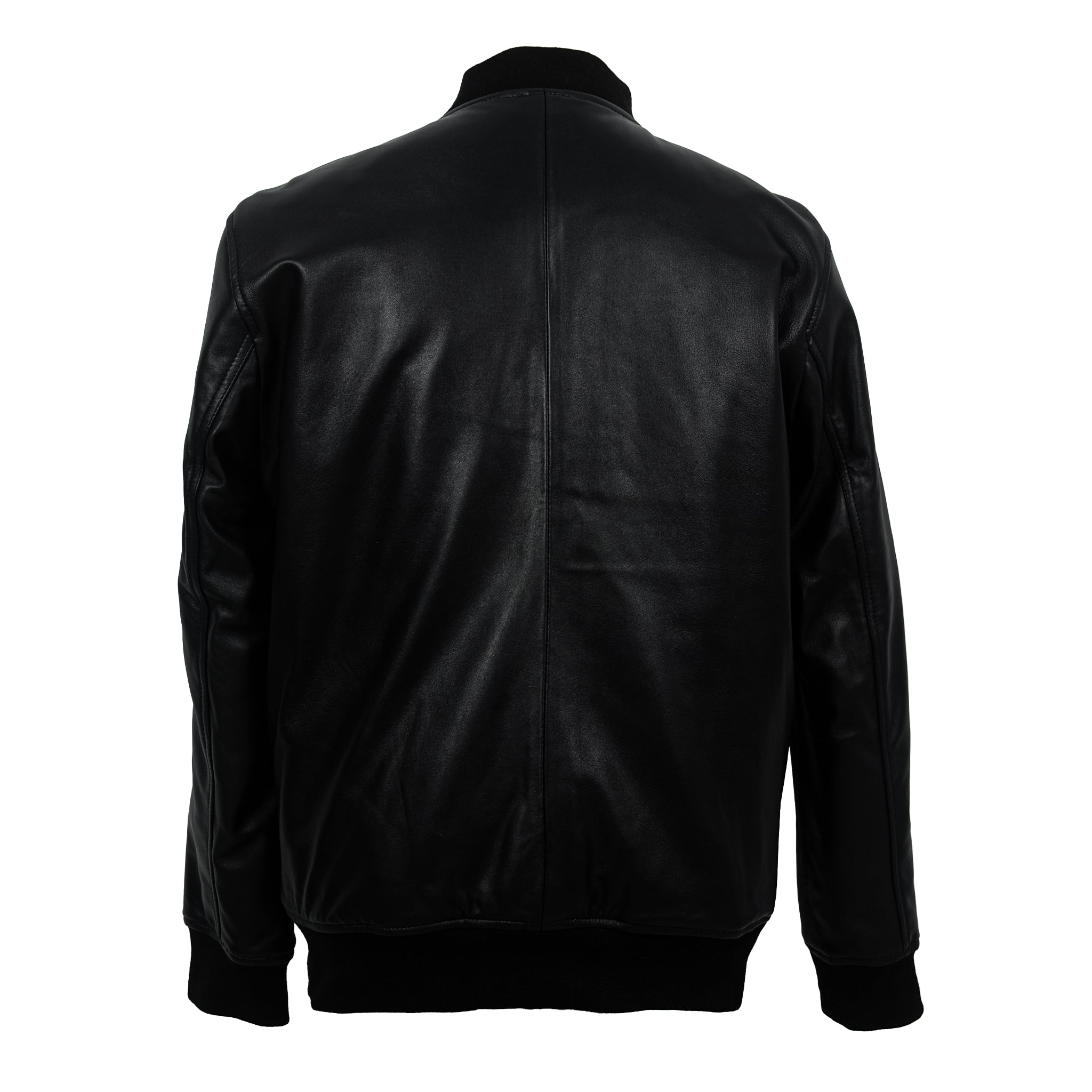 Black Classic Sheep Leather Bomber Jacket – Levante Hub